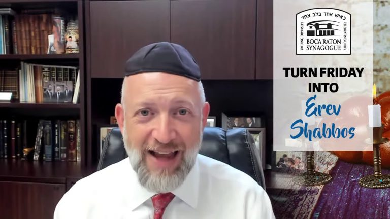Turn Friday into Erev Shabbos (Part 1): No Holiness Without Preparation