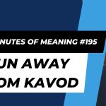 Ten Minutes of Meaning (Part 195): Run Away from Kavod