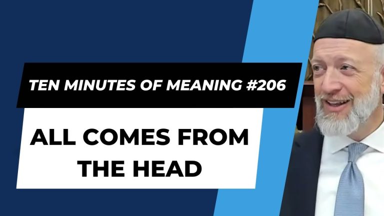 Ten Minutes of Meaning (Part 206): All Comes from the Head