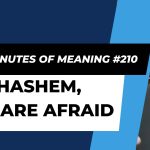 Ten Minutes of Meaning (Part 210): Hashem, We are Afraid