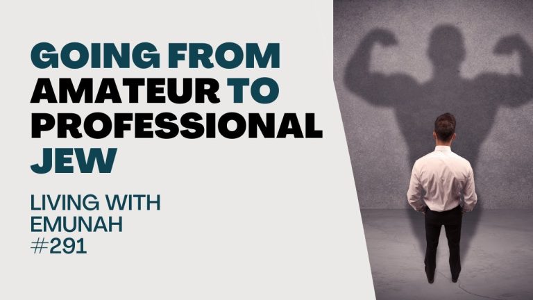Living With Emunah (Part 291): Going from Amateur to Professional Jew