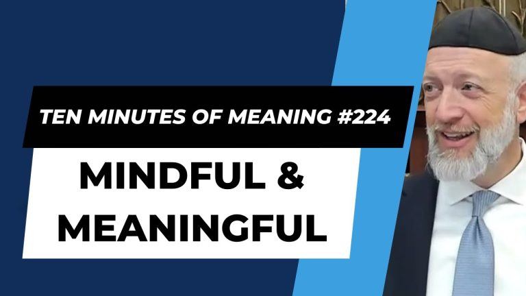 Ten Minutes of Meaning (Part 224):  Mindful and Meaningful