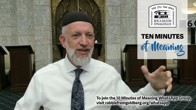 Ten Minutes of Meaning (Part 226): Live with Hashem